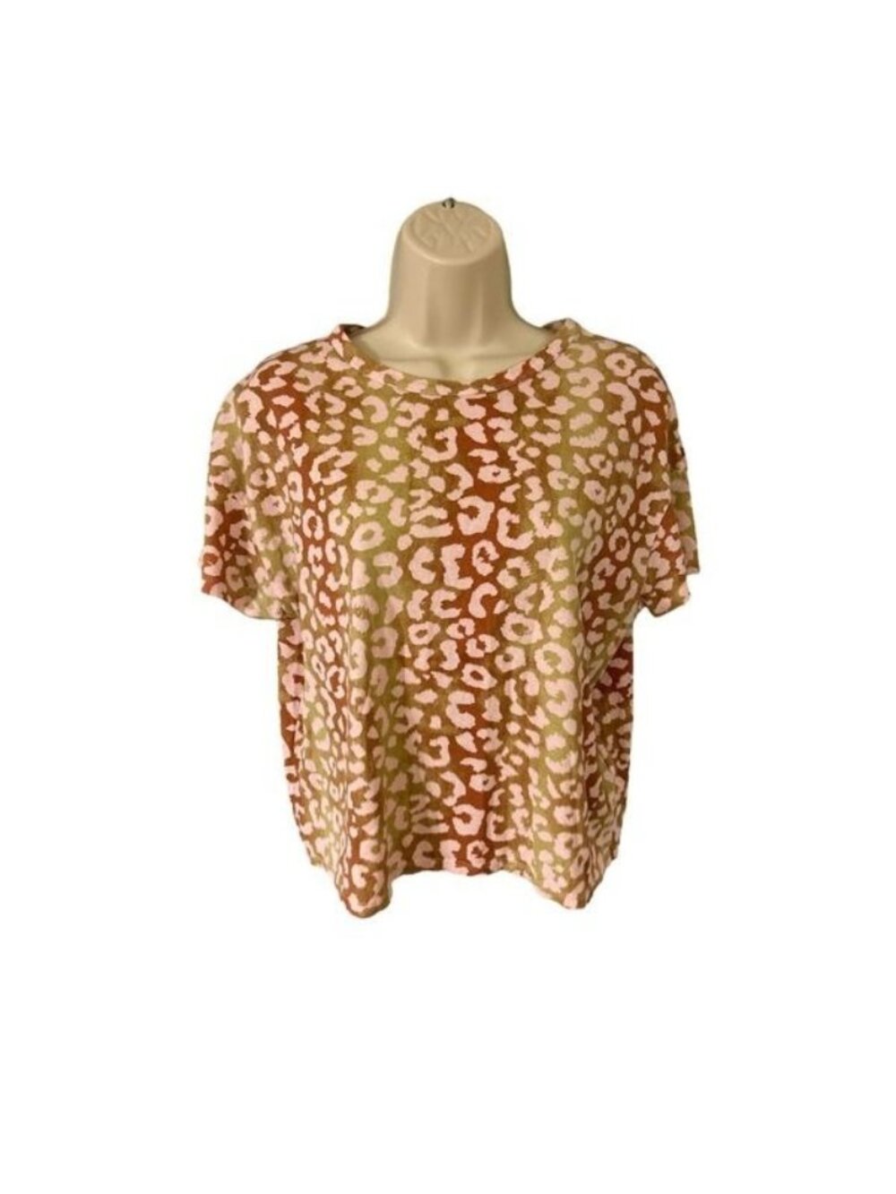 ZARA PRINT T-SHIRT ROUND NECK ANIMAL PRINT Size Small